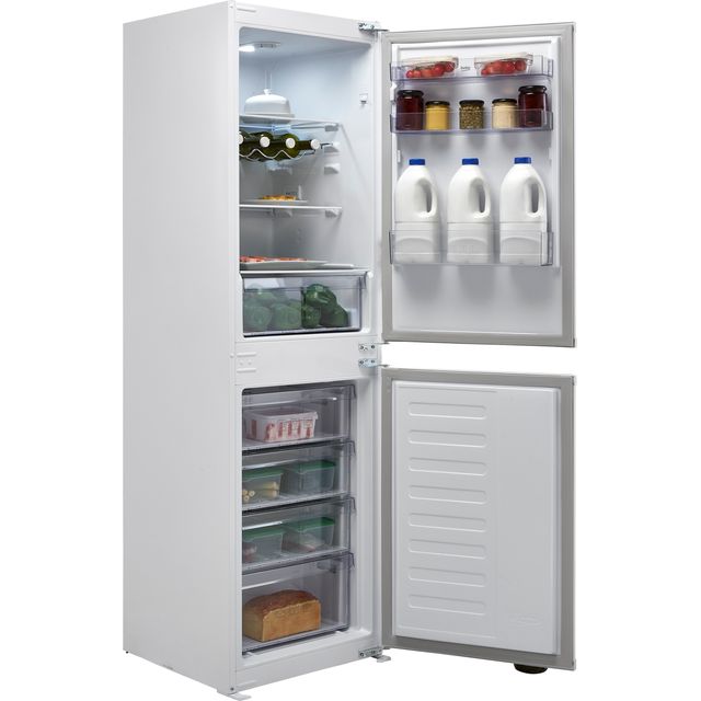 Beko BCFD350 Integrated 50/50 Frost Free Fridge Freezer with Sliding Door Fixing Kit - White - F Rated - BCFD350_WH - 1